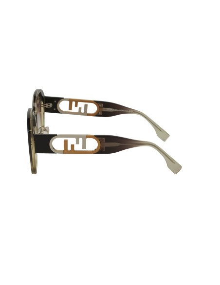 Fendi FE40048U C03 Geometric Sunglasses Gray Gradient