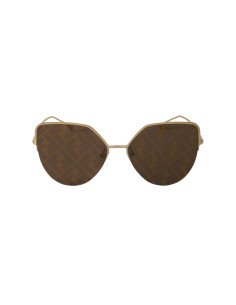 Fendi FF0423 J5G/F Eye Cat Shape Cafe Espejo Dorado 2