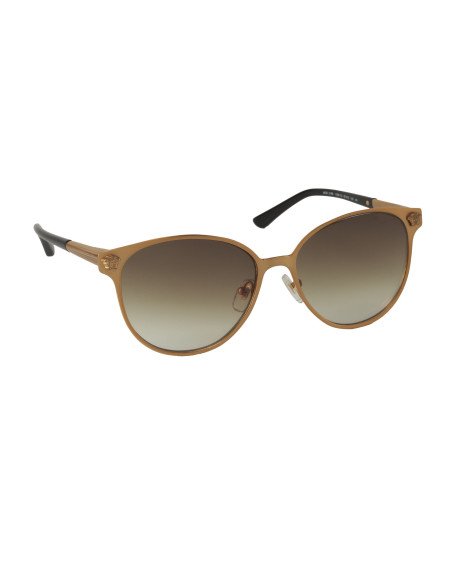 Versace Ve2168 1339/13 Round Metal Dorado Cafe degradado