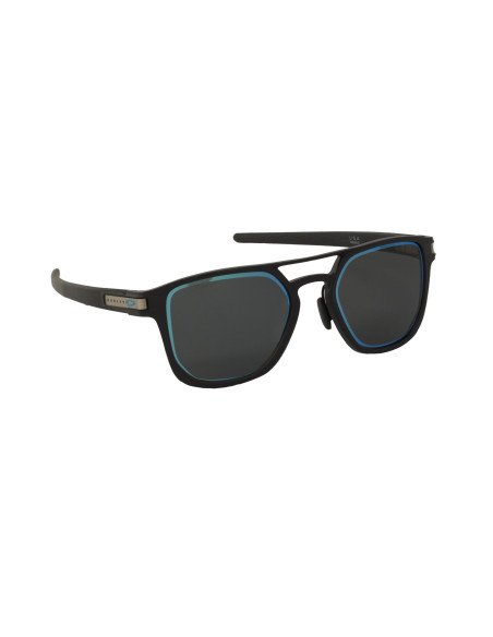 Oakley OO4128 0653 Latch Alpha Matte Black Frame Prizm Grey Origina...