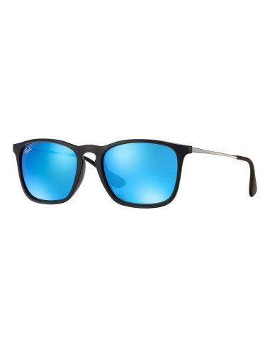 Ray Ban Rb4187 601/55 Chris Negro Mate Azul espejo | Sunnies.uno