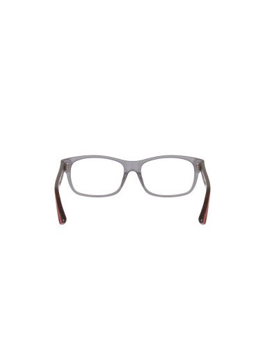 Gucci Gg0006O 004 Oftalmico Square Shape Gris transparente Rojo