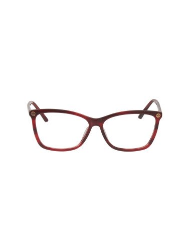 Gucci Gg0025o 004 Oftalmico Square Rojizo Dorado