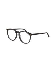 Gucci Gg0027O 001 Oftalmico Round Acetato Negro Dorado | Sunnies.uno