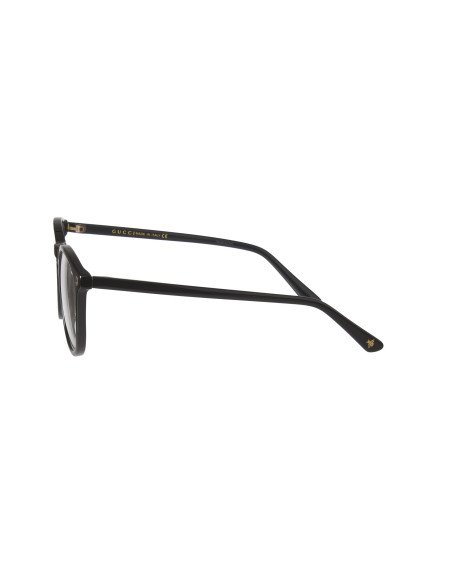 Gucci Gg0027O 001 Oftalmico Round Acetato Negro Dorado | Sunnies.uno