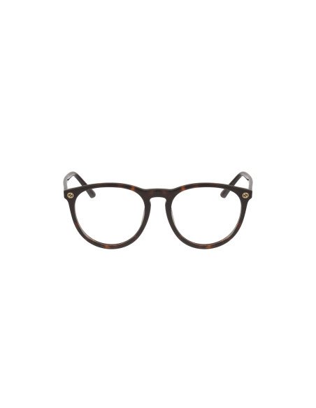 Gucci Gg0027O 002 Oftálmico Round Acetato Carey Dorado | Sunnies.uno
