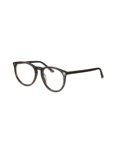 Gucci Gg0027O 002 Oftálmico Round Acetato Carey Dorado | Sunnies.uno