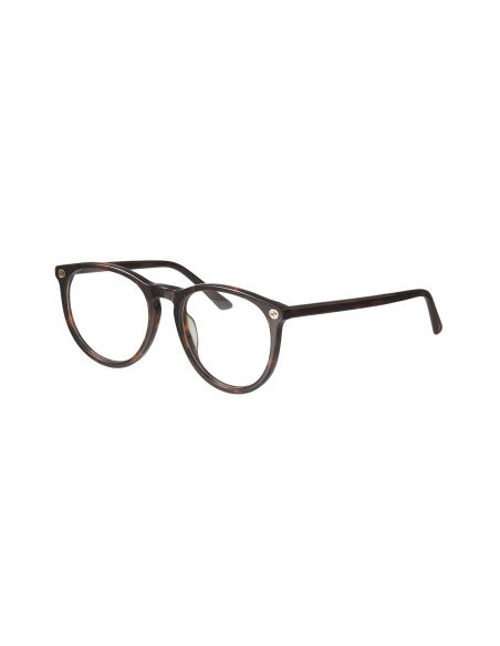 Gucci Gg0027O 002 Oftálmico Round Acetato Carey Dorado | Sunnies.uno