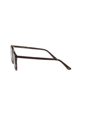 Gucci Gg0027O 002 Oftálmico Round Acetato Carey Dorado | Sunnies.uno