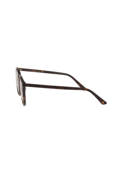Gucci Gg0027O 002 Oftálmico Round Acetato Carey Dorado | Sunnies.uno