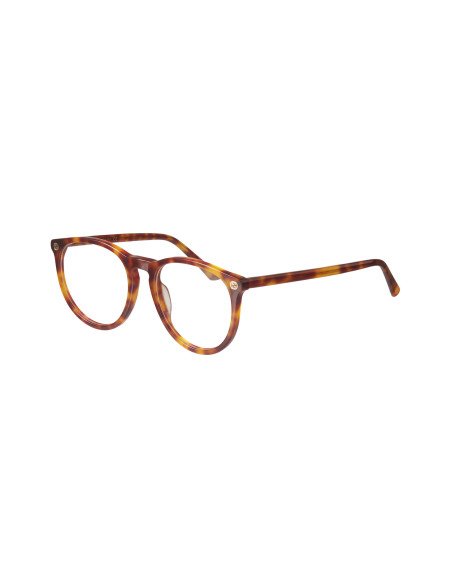 Gucci Gg0027O 003 Oftalmico Round Acetato Carey Claro | Sunnies.uno