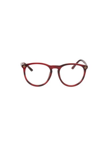 Gucci Gg0027O 004 Oftalmico Round Acetato Vino Claro | Sunnies.uno