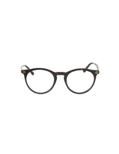 Gucci GG0121O 002 Round Shape Oftalmico Carey Dorado | Sunnies.uno
