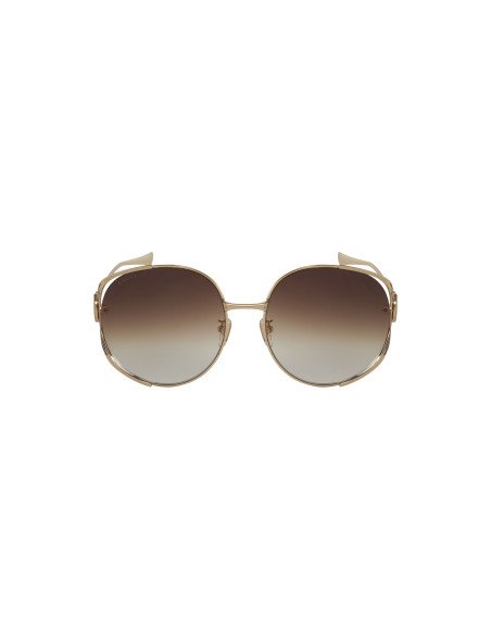 Gucci GG0225S 002 Oval Oversized Cafe degradado Dorado