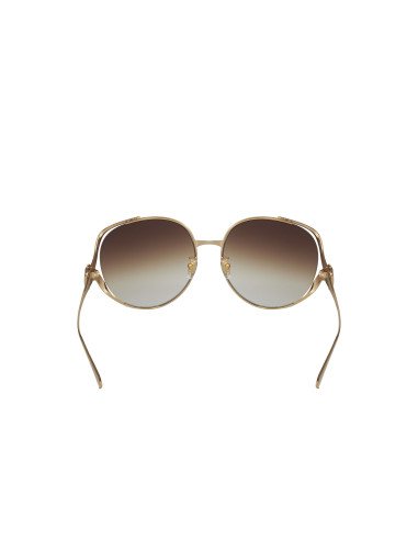 Gucci GG0225S 002 Oval Oversized Cafe degradado Dorado
