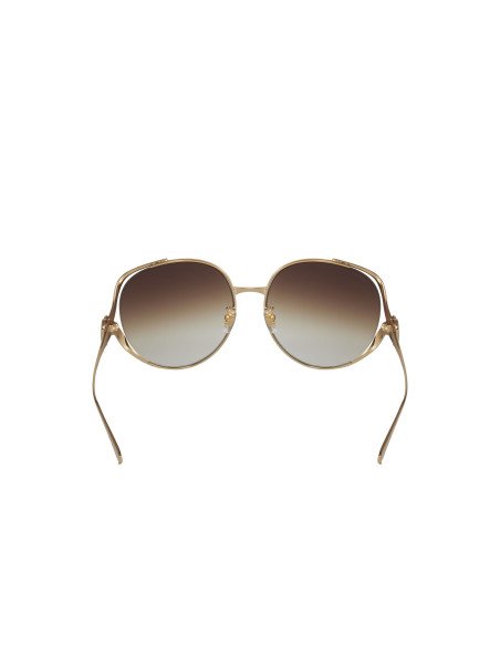 Gucci GG0225S 002 Oval Oversized Cafe degradado Dorado