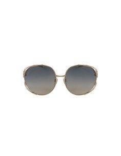 Gucci GG0225S 004 Oval Oversized Azul degradado Dorado 2