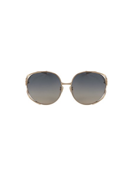 Gucci GG0225S 004 Oval Oversized Azul degradado Dorado