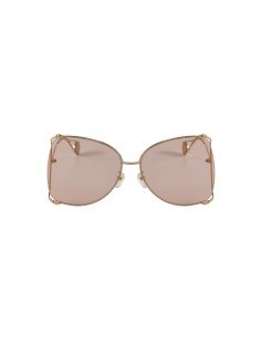 Gucci GG0252S 004 Square Shape Rosa transparente Dorado 2