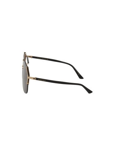 Gucci GG0291S 001 New Aviator Square Gris Negro Original | Sunnies.uno