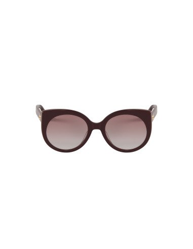Gucci Gg0325S 007 Round Acetato Vino Degradado | Sunnies.uno