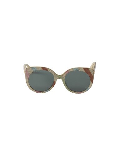 Gucci Gg0325S 004 Round Acetato Blanco Brillante Gris Original | Su...