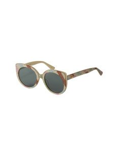 Gucci Gg0325S 004 Round Acetato Blanco Brillante Gris Original | Su...