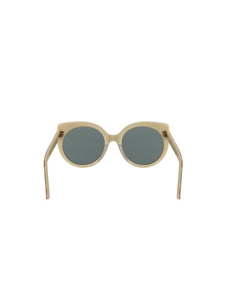 Gucci Gg0325S 004 Round Acetato Blanco Brillante Gris Original | Su...