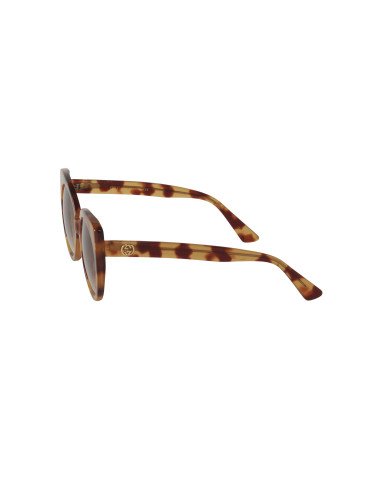 Gucci Gg0325S 006 Round Acetato Carey Cafe degradado | Sunnies.uno