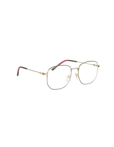 Gucci GG0396O 001 Hexagonal Dorado Azul rojo Original | Sunnies.uno