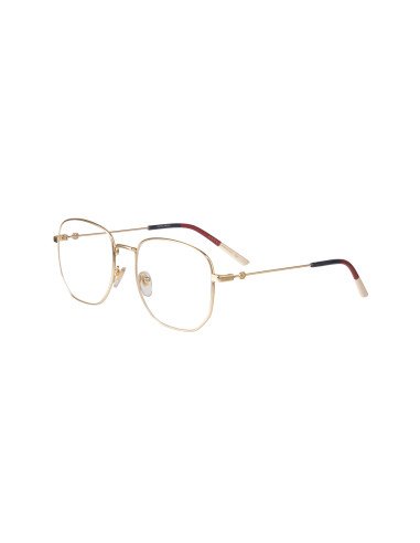 Gucci GG0396O 002 Hexagonal Dorado Blanco rojo Original | Sunnies.uno