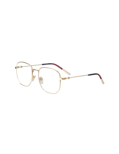 Gucci GG0396O 002 Hexagonal Dorado Blanco rojo Original | Sunnies.uno