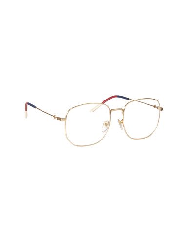 Gucci GG0396O 002 Hexagonal Dorado Blanco rojo Original | Sunnies.uno