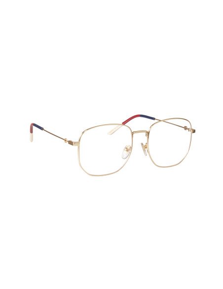 Gucci GG0396O 002 Hexagonal Dorado Blanco rojo Original | Sunnies.uno