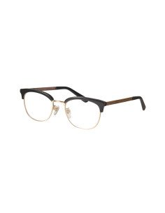 Gucci GG0698OA 002 Oftalmico Square Shape Negro Dorado | Sunnies.uno