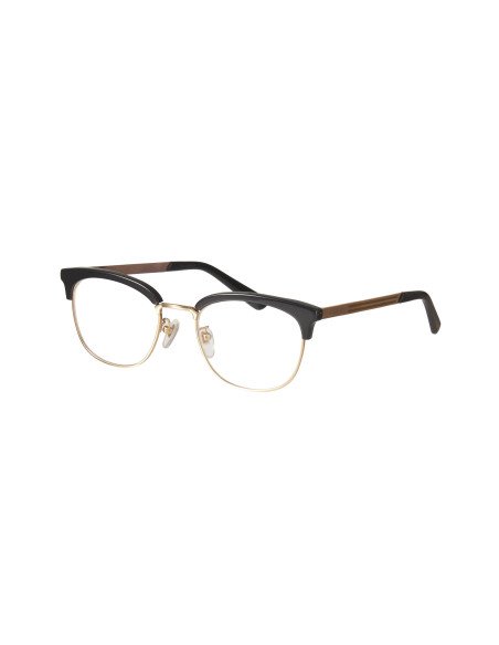 Gucci GG0698OA 002 Oftalmico Square Shape Negro Dorado | Sunnies.uno