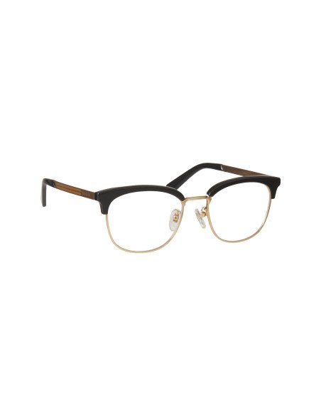 Gucci GG0698OA 002 Oftalmico Square Shape Negro Dorado | Sunnies.uno