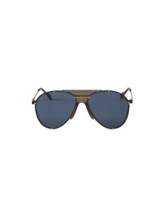 Gucci Gg0740S 002 Aviator Metal Azul Transparente Dorado | Sunnies.uno 2