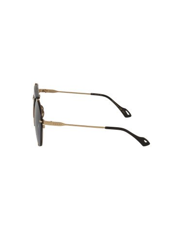 Gucci Gg0740S 002 Aviator Metal Azul Transparente Dorado | Sunnies.uno