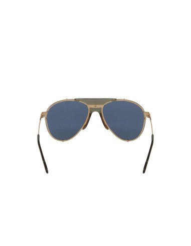 Gucci Gg0740S 002 Aviator Metal Azul Transparente Dorado | Sunnies.uno