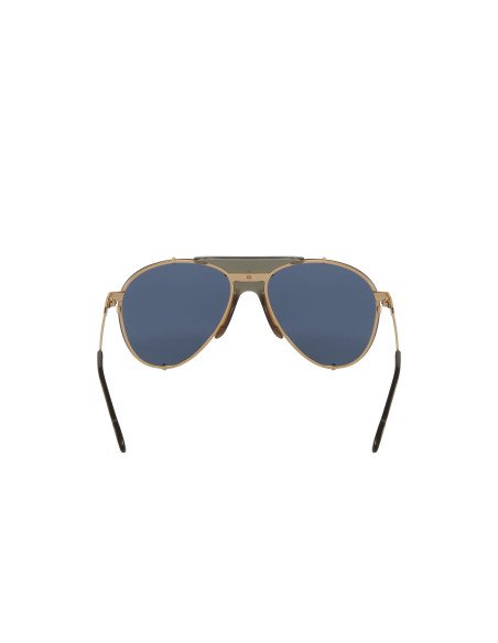 Gucci Gg0740S 002 Aviator Metal Azul Transparente Dorado | Sunnies.uno