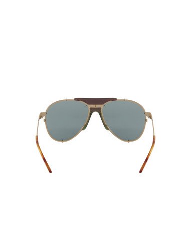 Gucci Gg0740S 004 Aviator Metal Rosa Transparente Dorado | Sunnies.uno