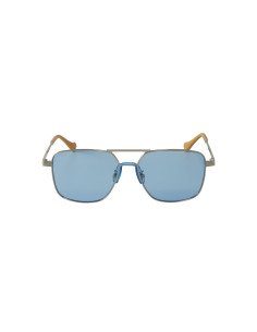 Gucci GG0743S 003 Aviator Square Metal Azul transparente Plata | Su... 2