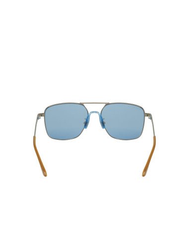 Gucci GG0743S 003 Aviator Square Metal Azul transparente Plata | Su...