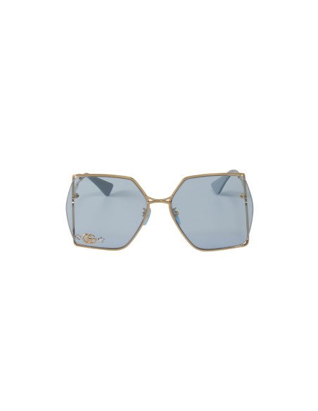 Gucci Gg0817S 004 Geometric Azul Transparente Dorado