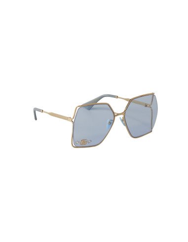 Gucci Gg0817S 004 Geometric Azul Transparente Dorado