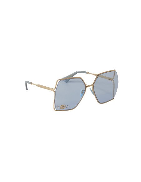 Gucci Gg0817S 004 Geometric Azul Transparente Dorado