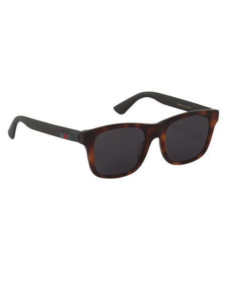 Gucci Gg0008S 006 Square Shape Acetato Carey negro Mate | Sunnies.uno