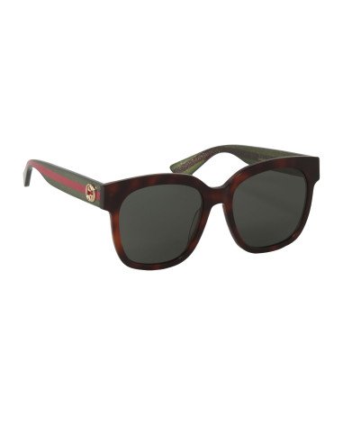 Gucci GG0034S 003 Square Shape Carey Verde Rojo Original