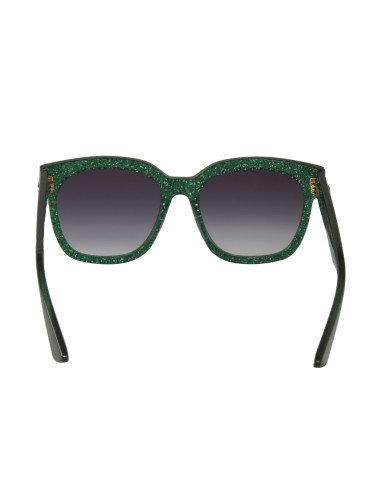 Gucci GG0034S 007 Square Shape Green Glitter Original